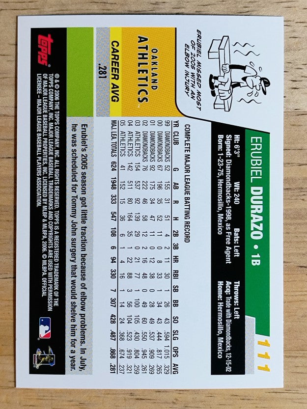 2006 Topps #111 Erubiel Durazo