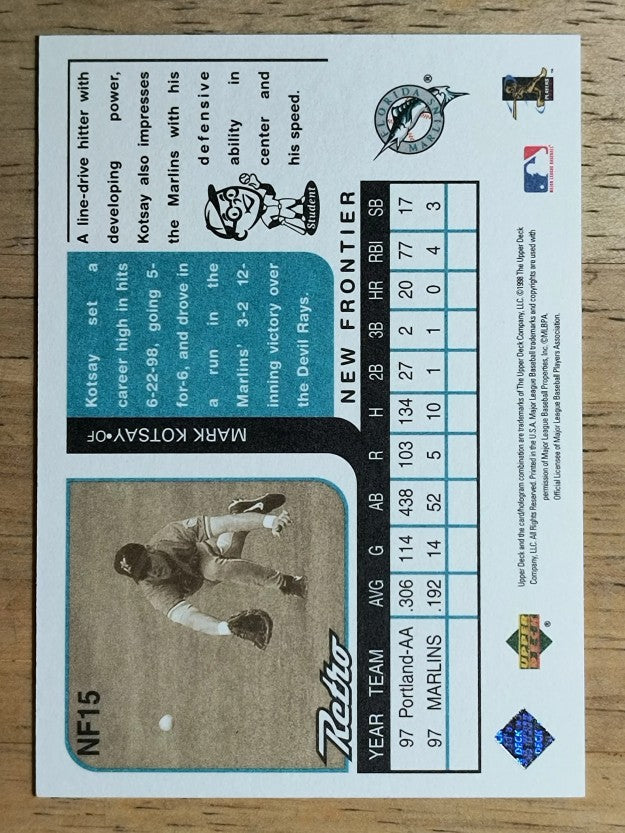 1998 Upper Deck Retro New Frontier #NF15 Mark Kotsay