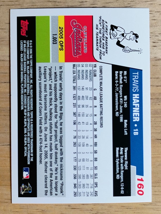 2006 Topps #160 Travis Hafner