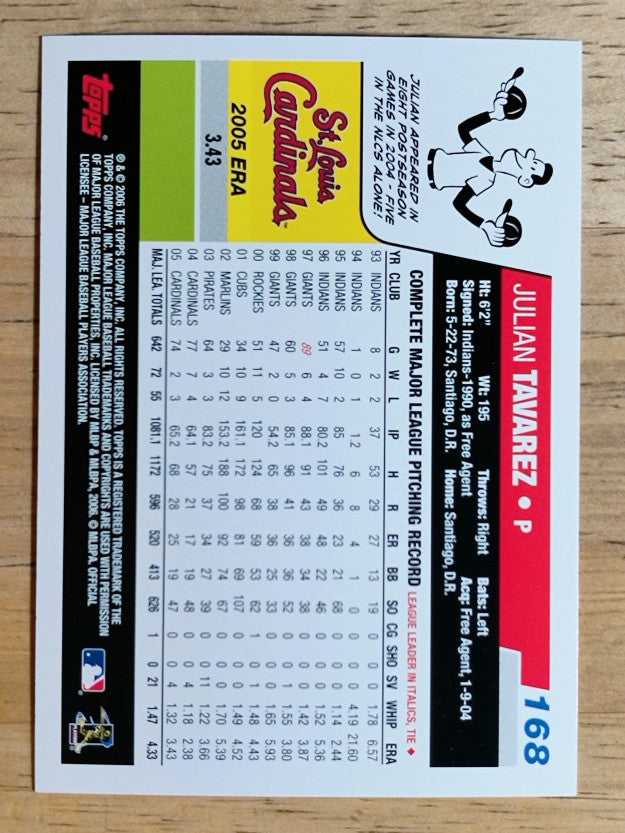 2006 Topps #168 Julian Tavarez