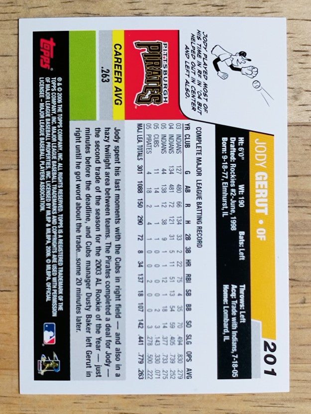2006 Topps #201 Jody Gerut