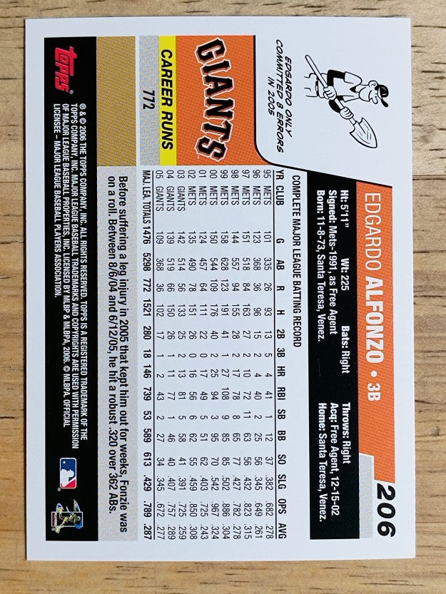 2006 Topps #206 Edgardo Alfonzo