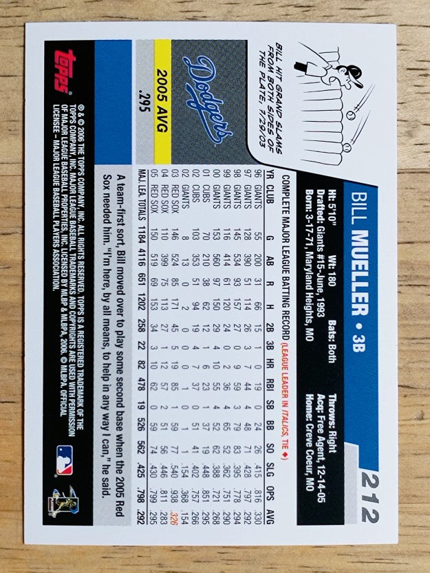 2006 Topps #212 Bill Mueller
