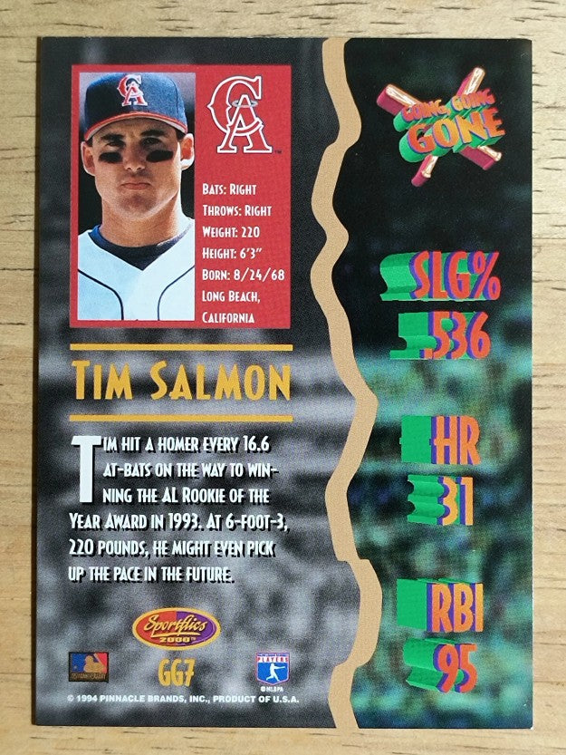 1994 Sportflics Rookie/Traded Going Going Gone #GG7 Tim Salmon
