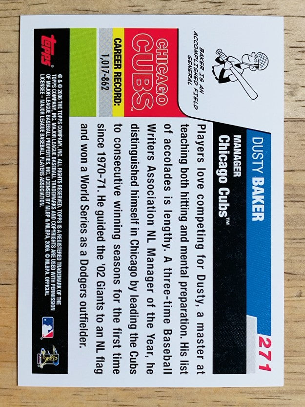 2006 Topps #271 Dusty Baker MG