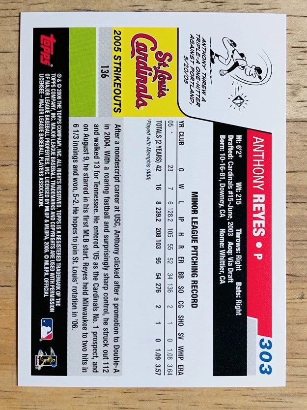 2006 Topps #303 Anthony Reyes