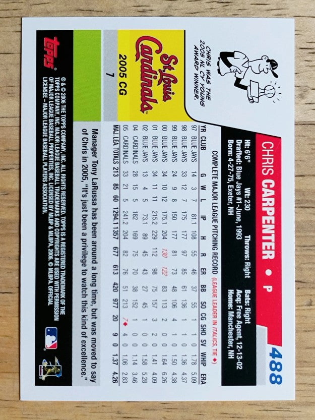 2006 Topps #488 Chris Carpenter