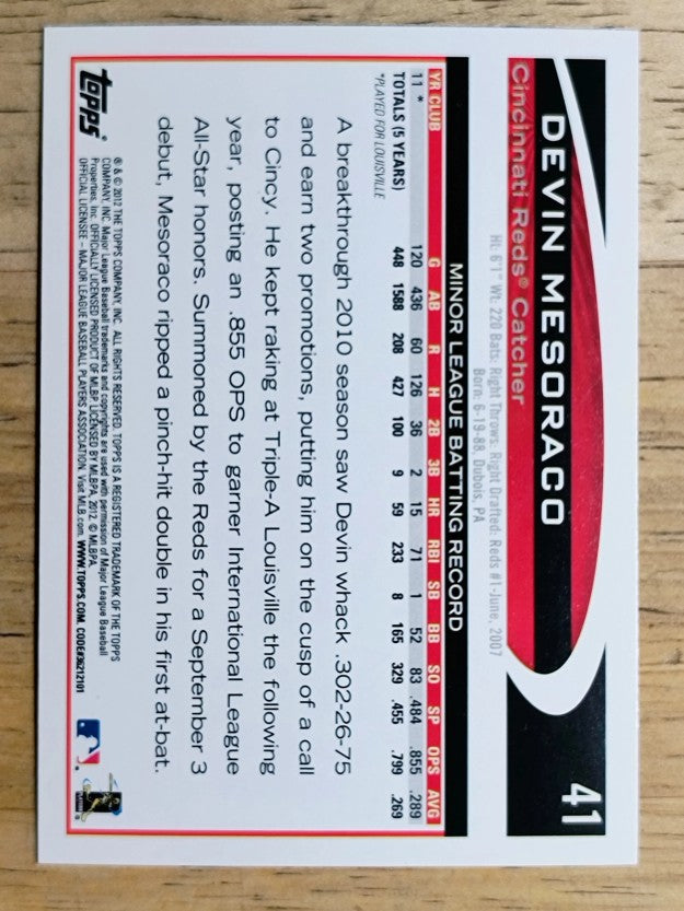 2012 Topps #41 Devin Mesoraco RC