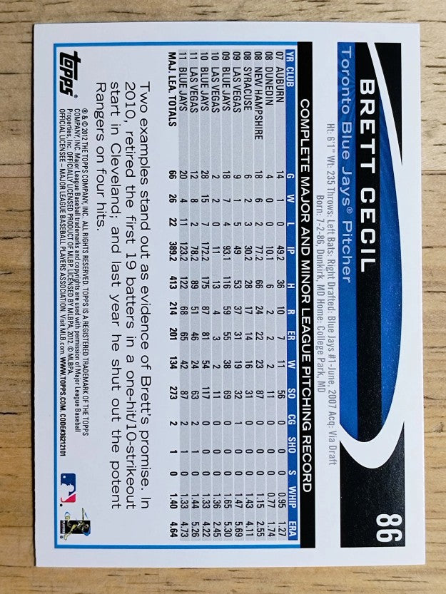 2012 Topps #86 Brett Cecil