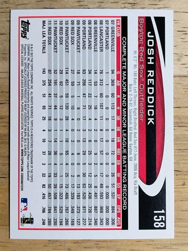 2012 Topps #158A Josh Reddick