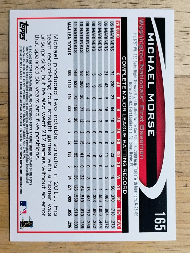 2012 Topps #165A Michael Morse