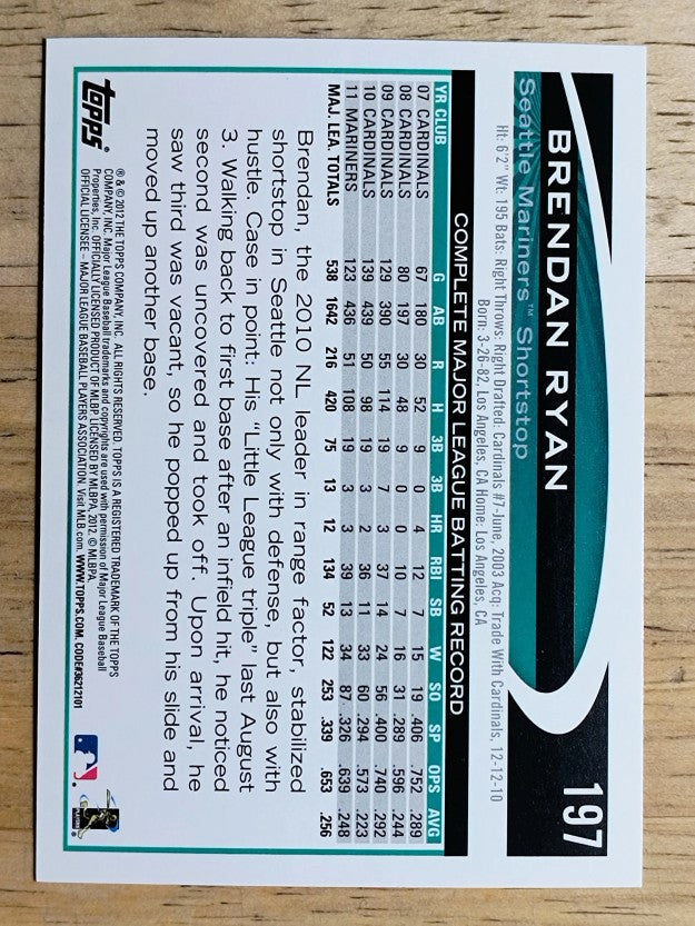 2012 Topps #197 Brendan Ryan