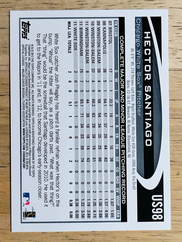 2012 Topps Update #US98 Hector Santiago RC