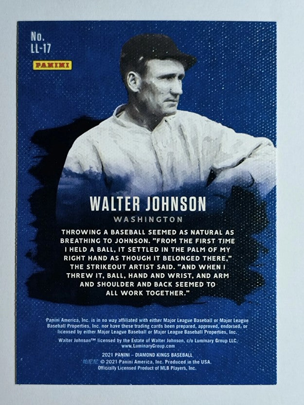 2021 Diamond Kings Legacy Lithographs #17 Walter Johnson