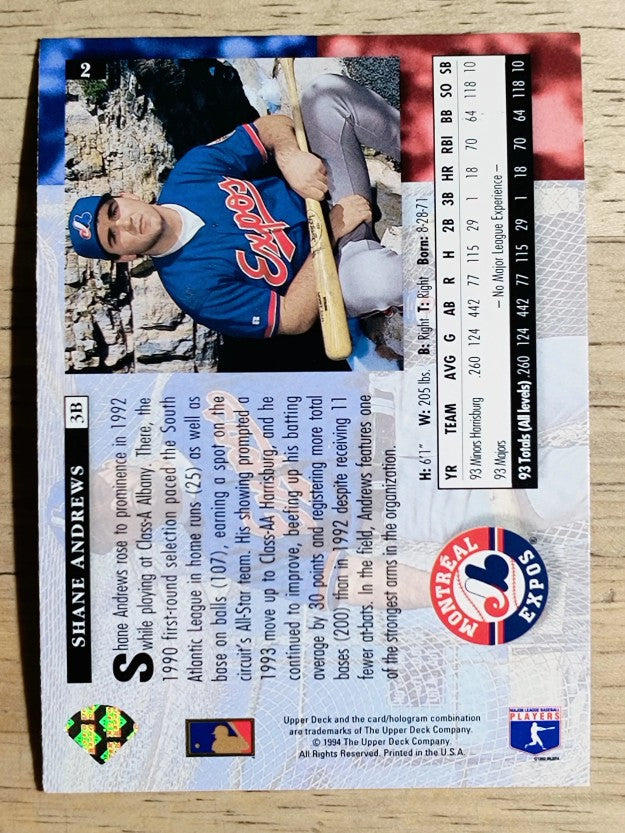 1994 Upper Deck #2 Shane Andrews