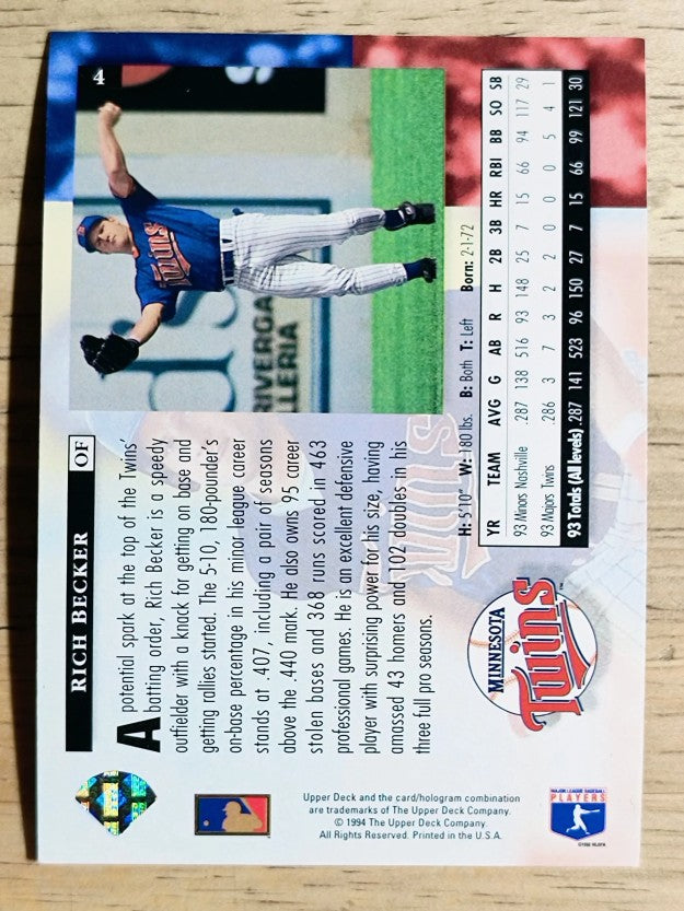 1994 Upper Deck #4 Rich Becker
