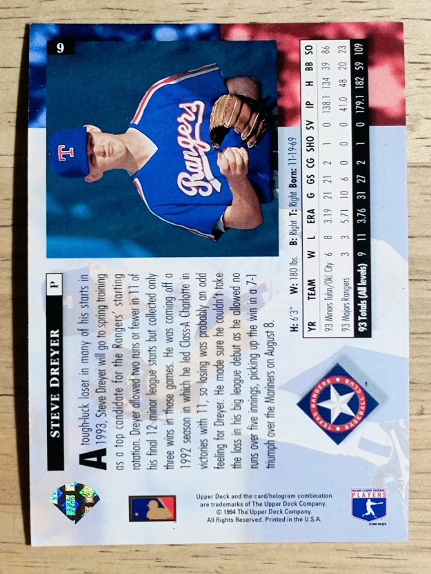 1994 Upper Deck #9 Steve Dreyer RC