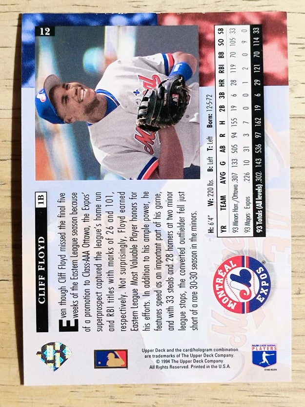 1994 Upper Deck #12 Cliff Floyd