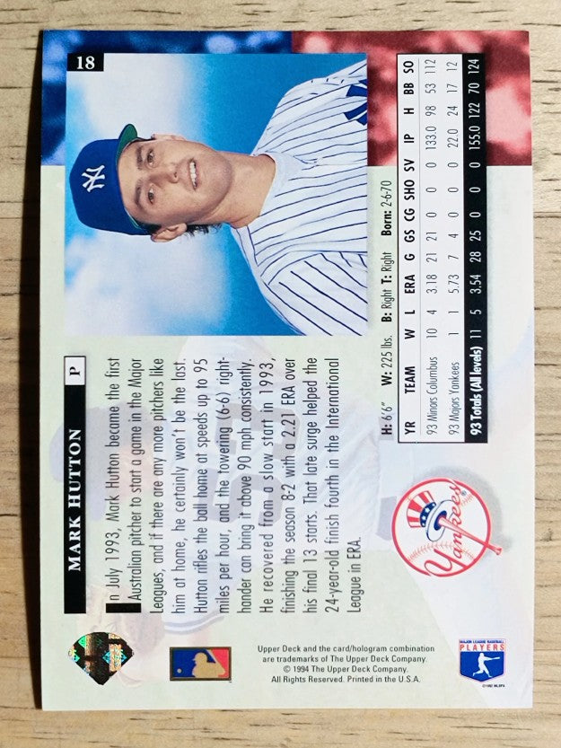 1994 Upper Deck #18 Mark Hutton