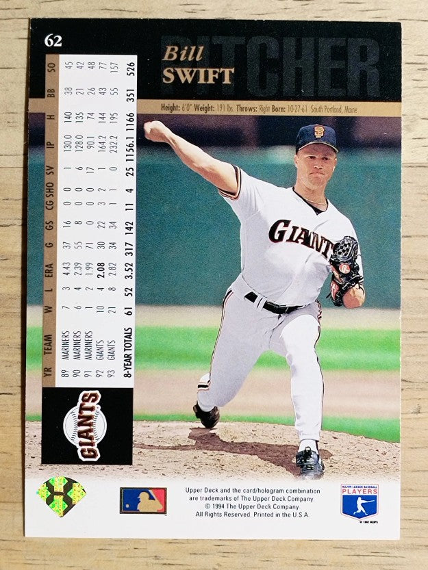 1994 Upper Deck #62 Bill Swift