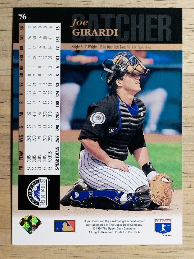 1994 Upper Deck #76 Joe Girardi