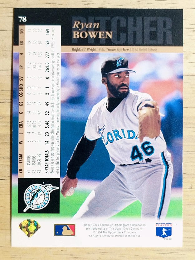 1994 Upper Deck #78 Ryan Bowen