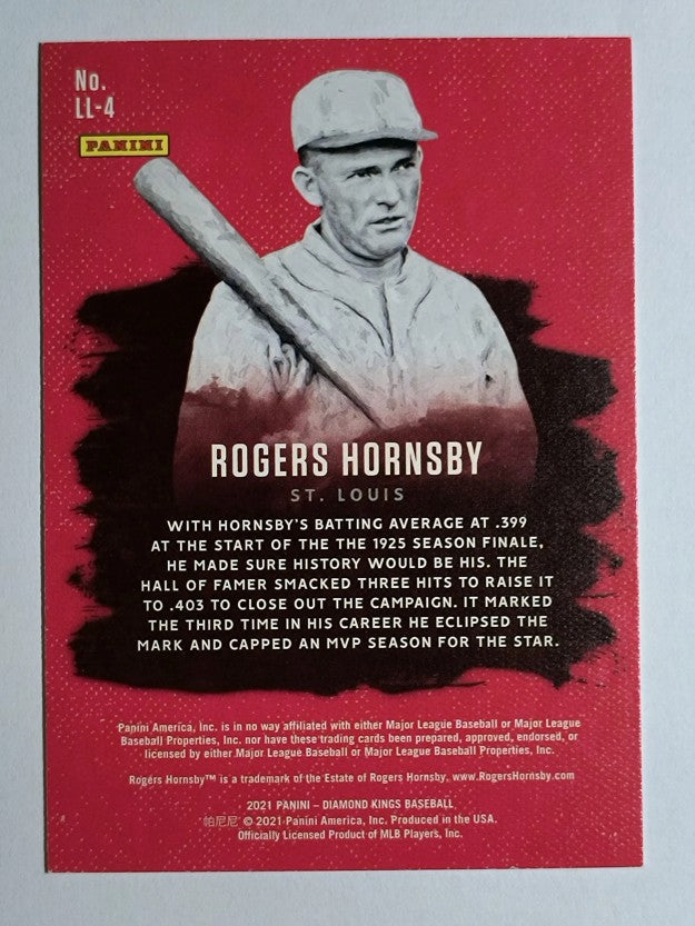 2021 Diamond Kings Legacy Lithographs #4 Rogers Hornsby