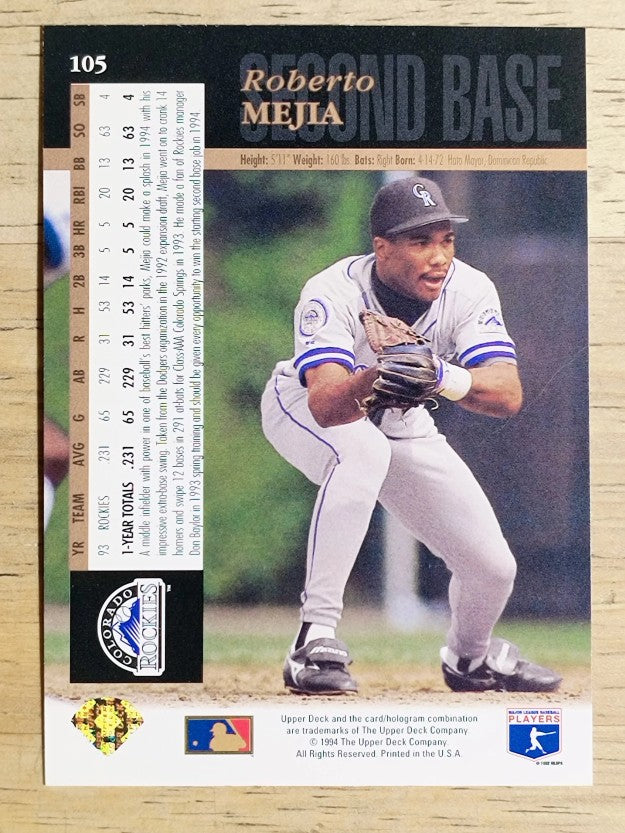 1994 Upper Deck #105 Roberto Mejia