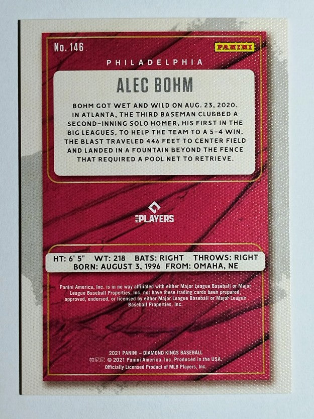 2021 Diamond Kings Red Frame #146 Alec Bohm SP
