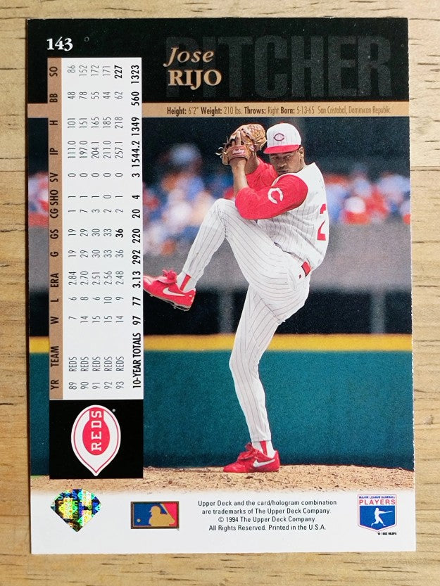 1994 Upper Deck #143 Jose Rijo