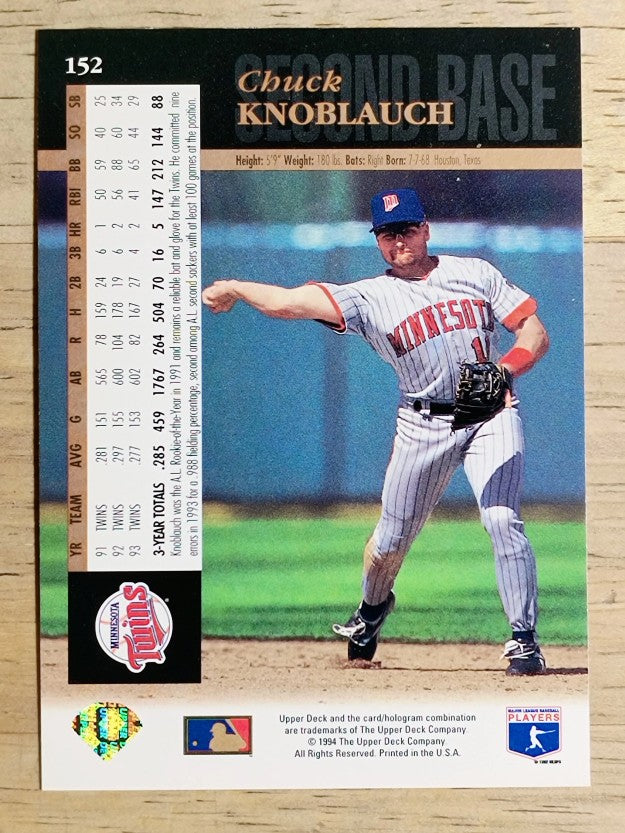 1994 Upper Deck #152 Chuck Knoblauch