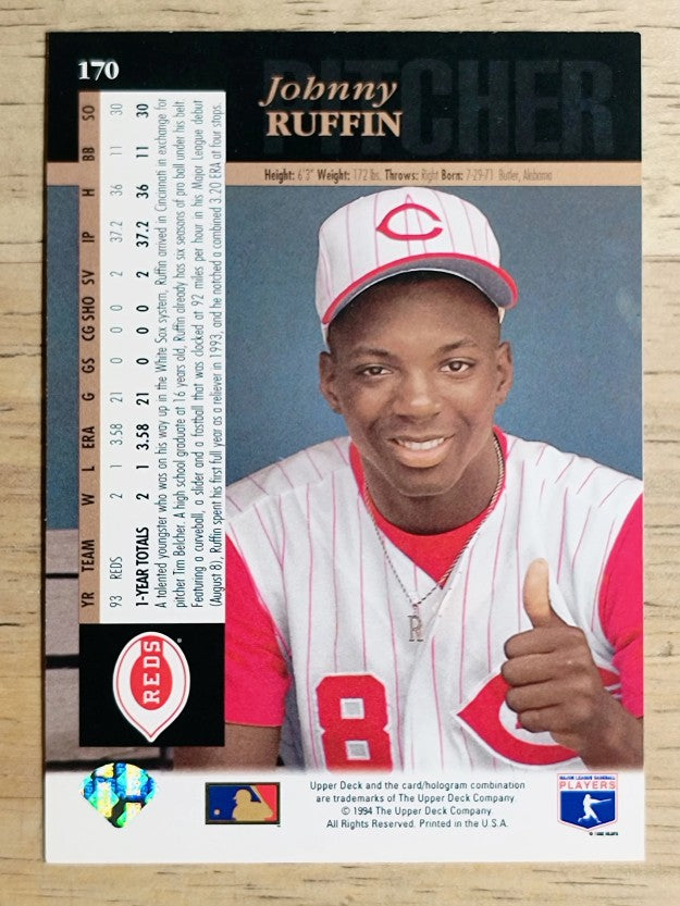 1994 Upper Deck #170 Johnny Ruffin