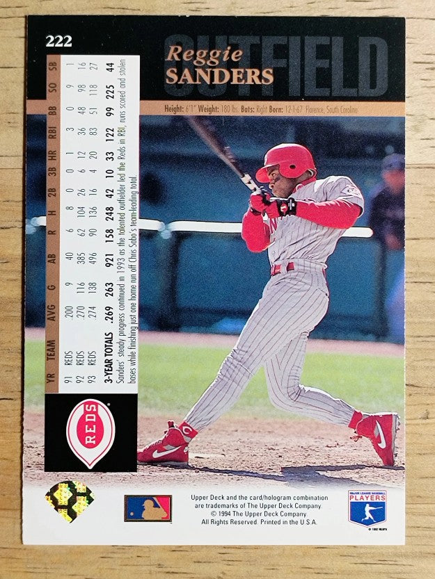 1994 Upper Deck #222 Reggie Sanders