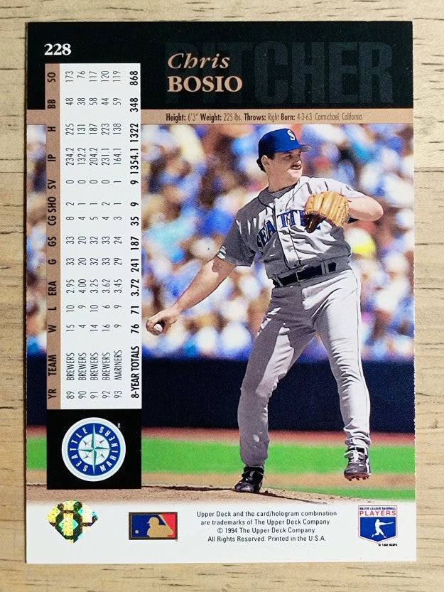 1994 Upper Deck #228 Chris Bosio