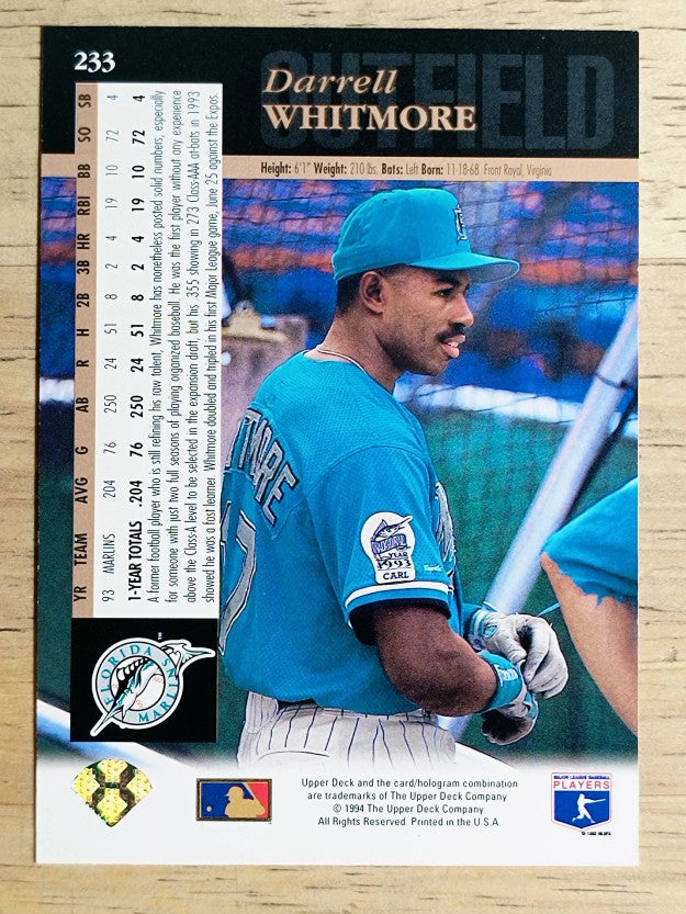 1994 Upper Deck #233 Darrell Whitmore