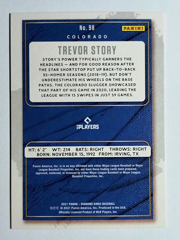 2021 Diamond Kings Red Frame #98 Trevor Story