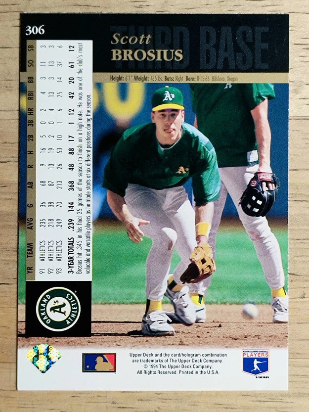 1994 Upper Deck #306 Scott Brosius
