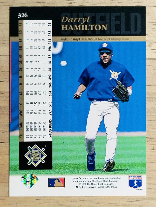 1994 Upper Deck #326 Darryl Hamilton