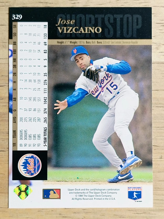 1994 Upper Deck #329 Jose Vizcaino