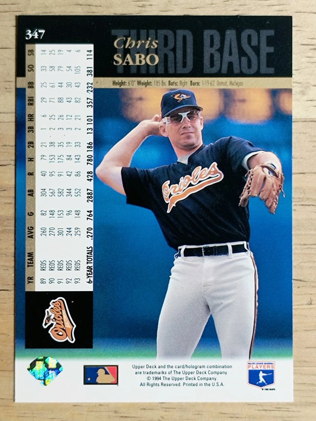 1994 Upper Deck #347 Chris Sabo