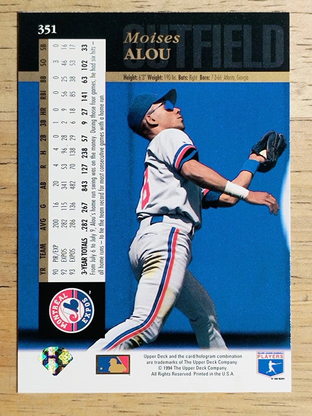 1994 Upper Deck #351 Moises Alou