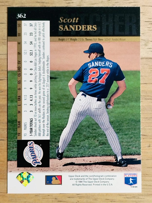 1994 Upper Deck #362 Scott Sanders