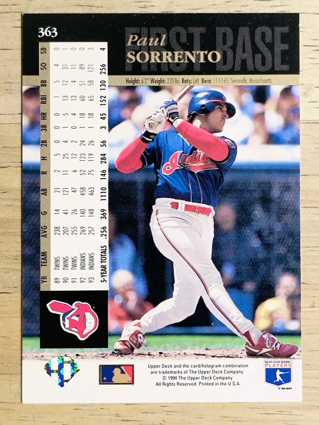 1994 Upper Deck #363 Paul Sorrento