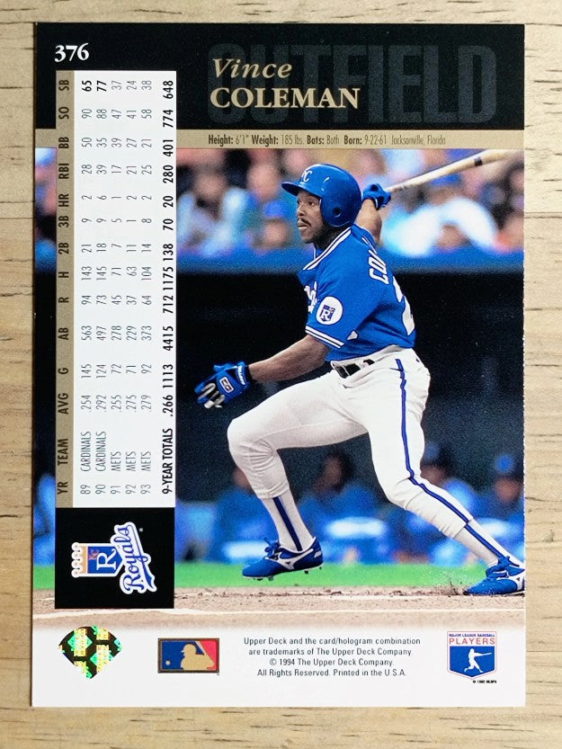 1994 Upper Deck #376 Vince Coleman