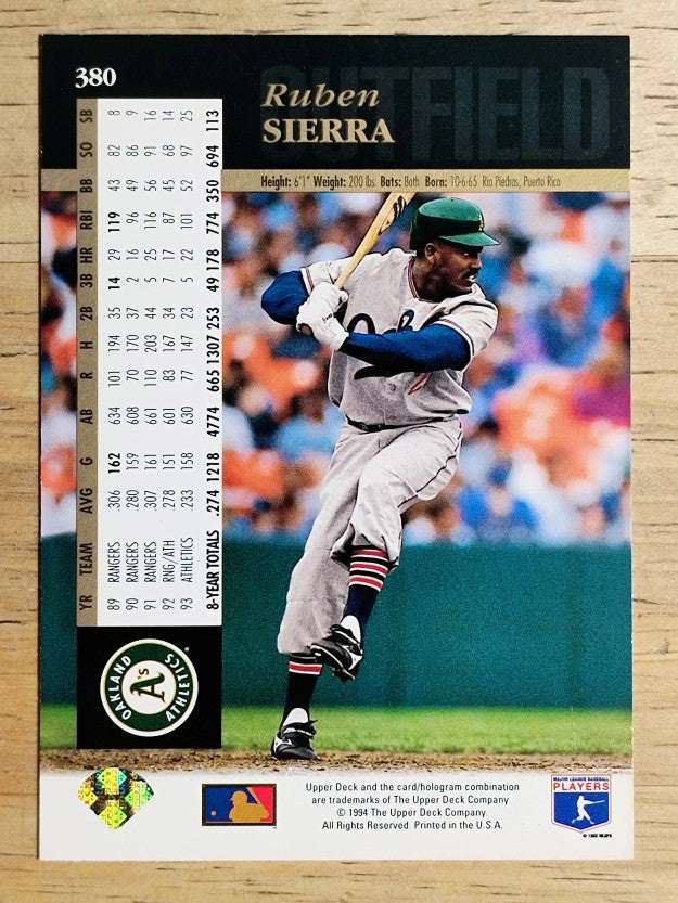 1994 Upper Deck #380 Ruben Sierra