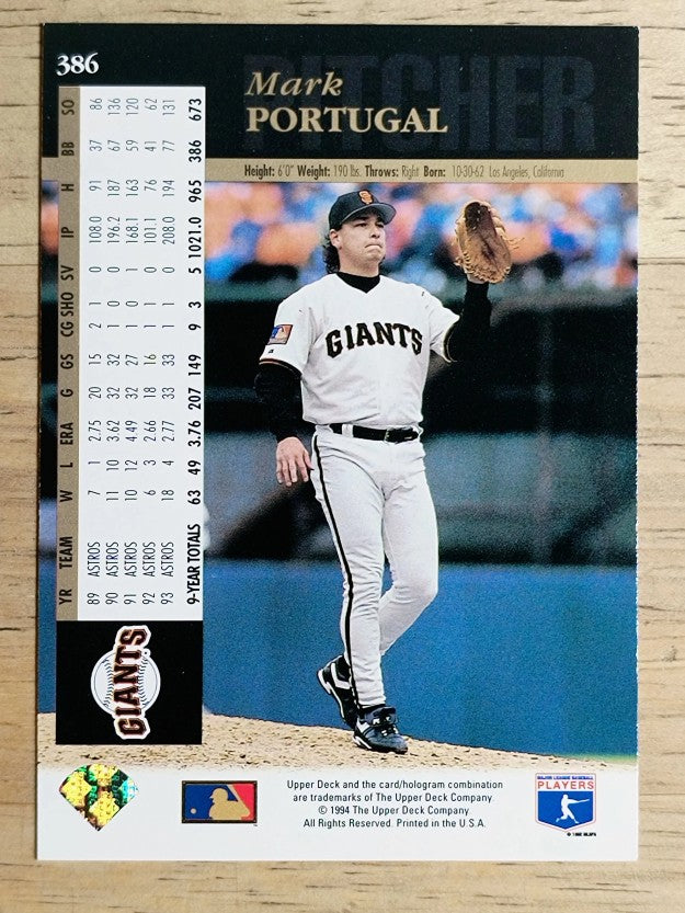 1994 Upper Deck #386 Mark Portugal
