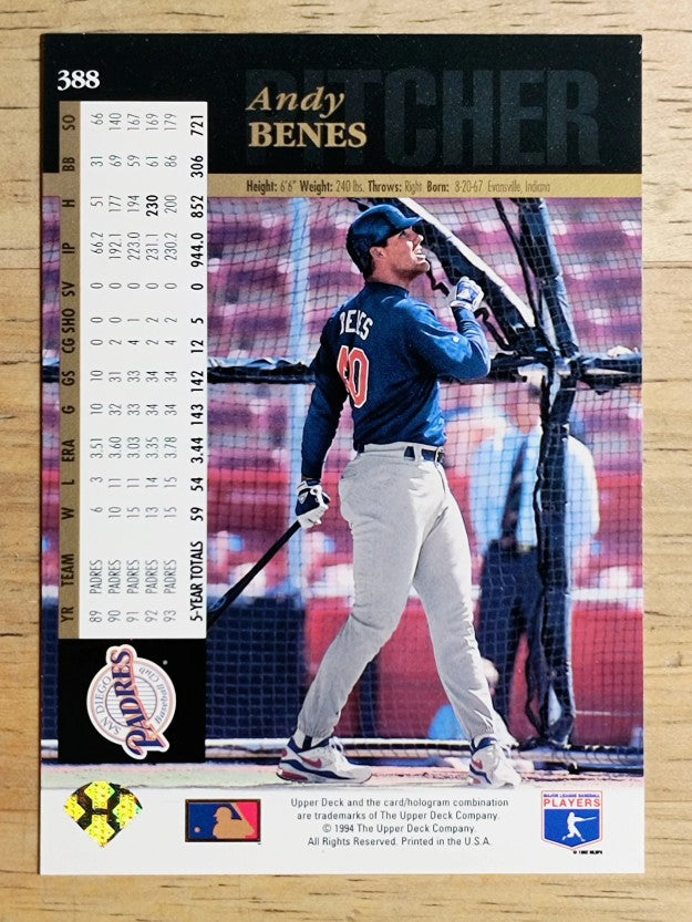 1994 Upper Deck #388 Andy Benes