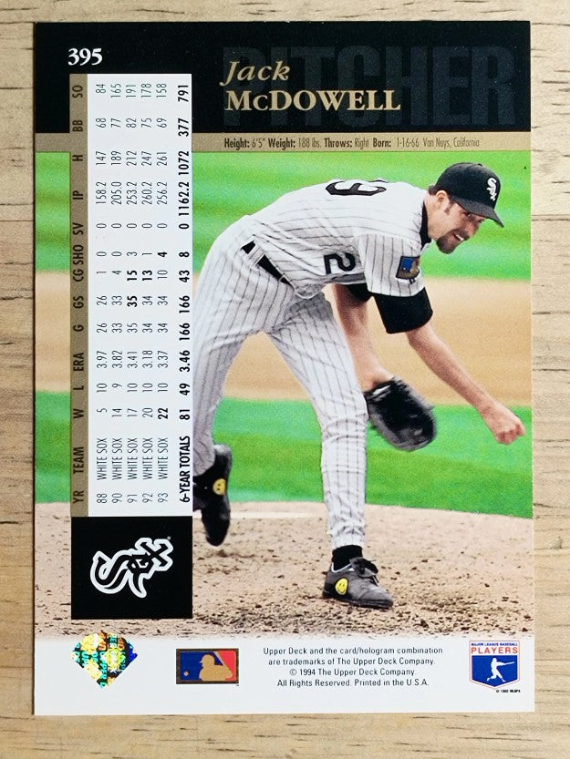 1994 Upper Deck #395 Jack McDowell
