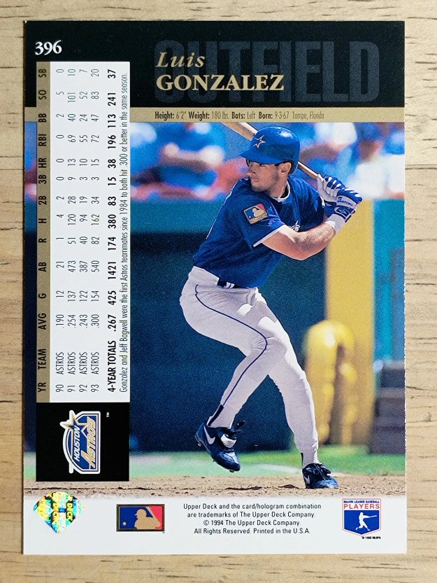 1994 Upper Deck #396 Luis Gonzalez
