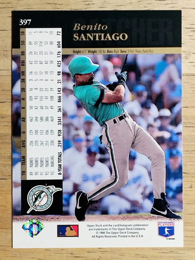 1994 Upper Deck #397 Benito Santiago